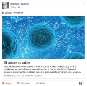 El cancer no existe segun Bibiana F